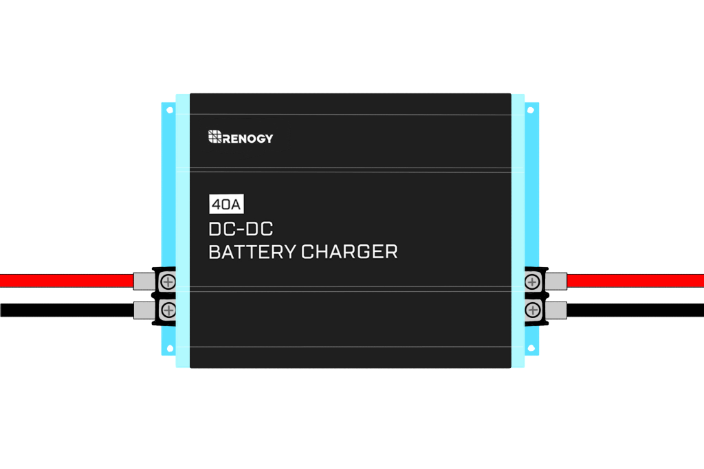Image sketch of the Renogy 40A DC to DC battery charger